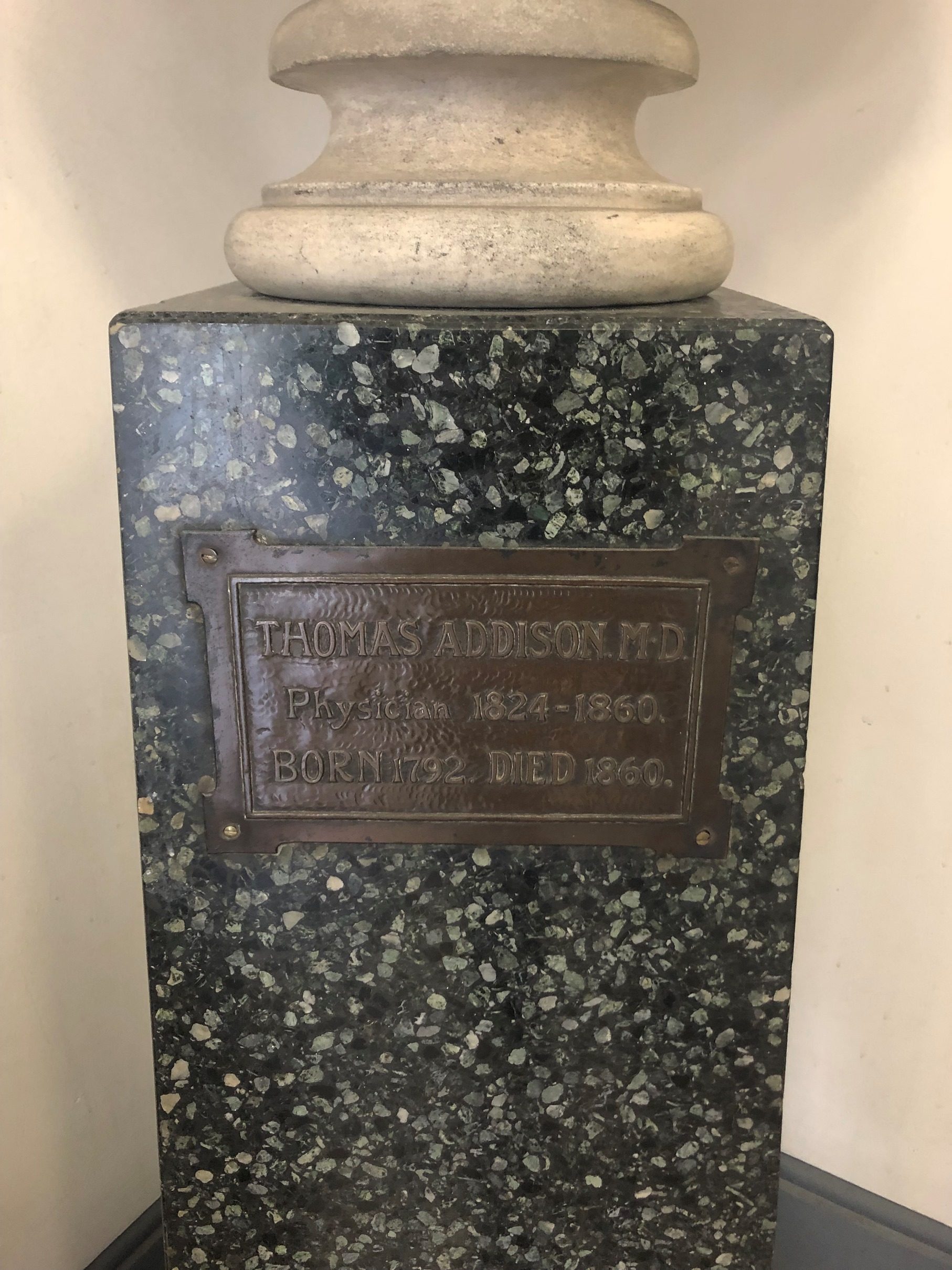Thomas Addison's bust, Guy's Hospital (by Nicoletta Ventrella) - 03.JPG
